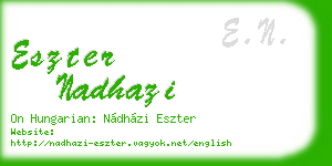 eszter nadhazi business card