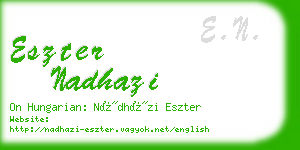 eszter nadhazi business card